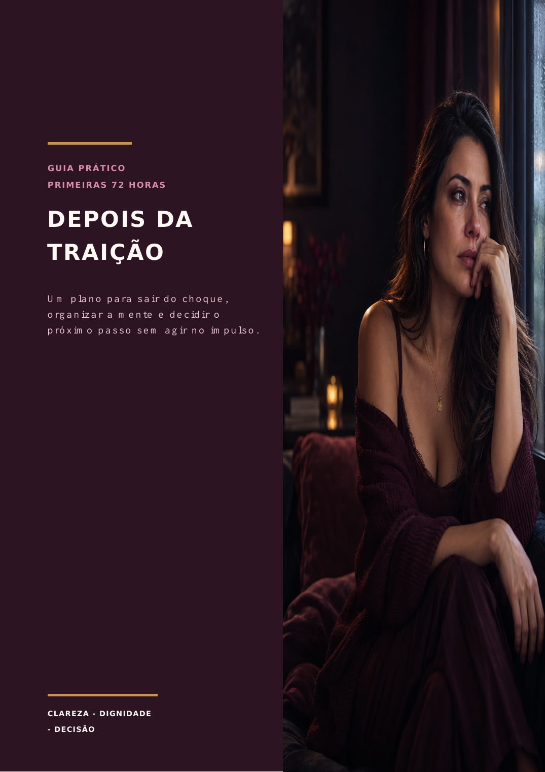 Capa do guia Depois da Traição — Primeiras 72 Horas